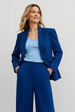 Bleu foncé slim fit un bouton 2 pièces costumes d’affaires