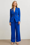 Bleu royal 2 pièces un bouton Slim Fit Costumes de travail
