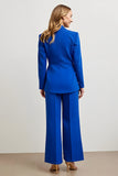 Bleu royal 2 pièces un bouton Slim Fit Costumes de travail