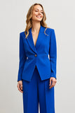 Bleu royal 2 pièces un bouton Slim Fit Costumes de travail