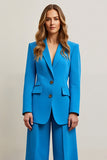 Costumes d’affaires 2 pièces bleus à simple boutonnage