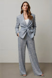 Sparkly Grey 2 Piece Paillettes Femmes Bal Costumes avec Poches