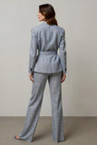 Sparkly Grey 2 Piece Paillettes Femmes Bal Costumes avec Poches