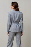Sparkly Grey 2 Piece Paillettes Femmes Bal Costumes avec Poches