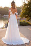 Ivoire Une Épaule Une Ligne Balayage Train Robe de Mariée
