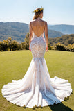 Corset sirène Ivoire col V dentelle robe de mariée