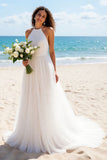 Dos nu plissé une ligne ivoire robe de mariée longue