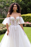 Ivoire Une ligne dénudée Corset Robe de mariée