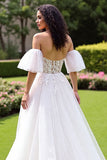 Ivoire Une ligne dénudée Corset Robe de mariée
