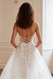 Ivoire A Ligne Spaghetti Bretelles Corset Robe de mariée