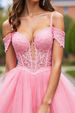 Corset Blush Tulle Robe courte de retour à la maison avec appliques
