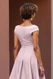 Dusty Rose Une Ligne Col V Mère De La Mariée Robe