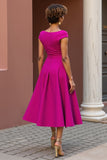 Dusty Rose Une Ligne Col V Mère De La Mariée Robe