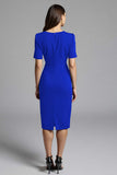 Robe de travail froncée Shesth bleu marine avec fente