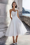 Robe maxi de fiançailles corset en tulle ivoire avec poches