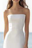 Robe de dîner maxi de répétition moulante ivoire en satin