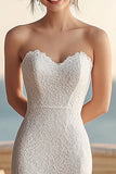 Dentelle Ivory Sweetheart Sirène Maxi Robe de Réception de Mariage