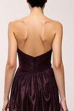 Robe de soirée longue sans bretelles café