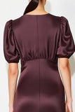 Robe midi fourreau rouge foncé