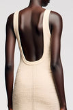 Simple A Line Abricot Midi Robe