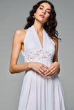 Robe en coton blanc licol une ligne