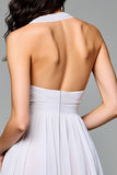 Robe en coton blanc licol une ligne