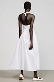 Robe en coton blanc dos nu une ligne
