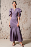 Violet gaine Flutter Manches Robe