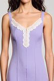 Violet A Ligne Spaghetti Bretelles Robe