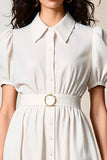 Robe en mousseline de soie blanche