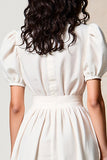 Robe en mousseline de soie blanche