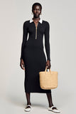 Fourreau en jersey noir Robe