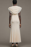 Robe à col cape sirène ivoire