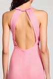 Robe fourreau rose dos nu