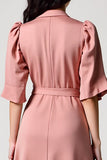 Rose A Line Robe à revers crantés avec ceinture