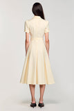 Abricot Simple Une Ligne Midi Robe