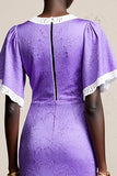 Pruple à volants une robe