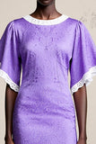 Pruple à volants une robe