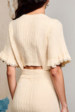 Robe froncée sirène abricot