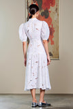 Robe d’invitée de mariée imprimée blanche A Line