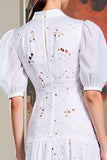 Robe d’invitée de mariée imprimée blanche A Line