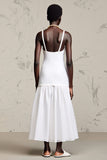 Whiet A Line Spaghetti Straps Robe d’invité de mariage avec des fleurs