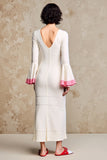 Robe d’invitée de mariage à manches longues fourreau blanc
