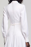 Robe d’invitée de mariage à manches longues blanche A Line