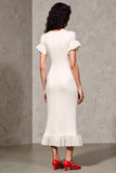 Fourreau Ivoire Ivoire Midi Robe