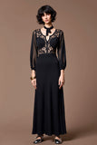 Dentelle noire Une Robe Trapèze