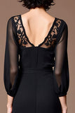 Dentelle noire Une Robe Trapèze
