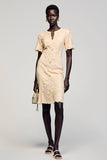 Fourreau en dentelle Abricot Robe