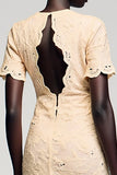 Fourreau en dentelle Abricot Robe