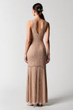 Robe en jacquard jacquard rose du désert